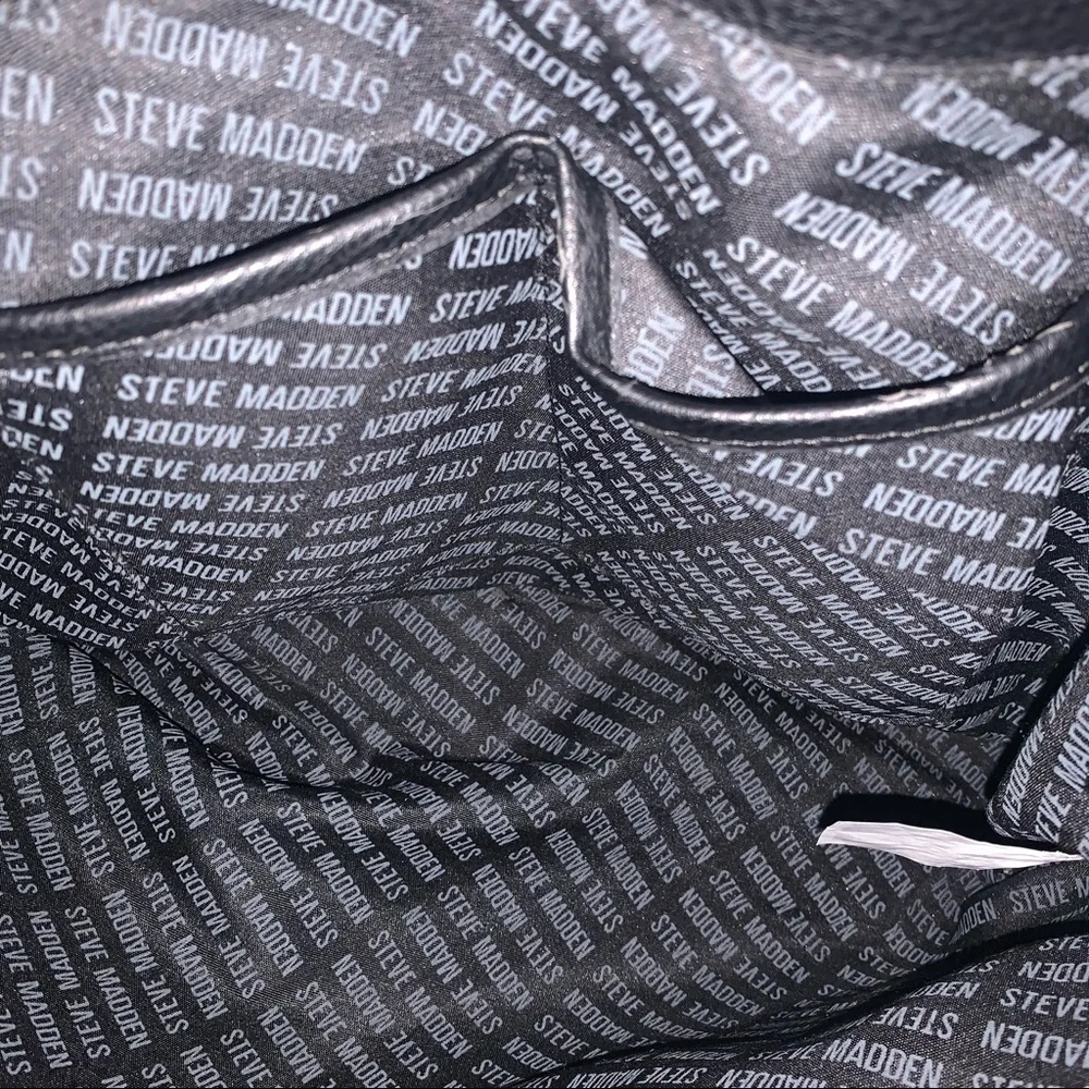 Steve Madden black faux croc tote shoulder bag - Picture 12 of 15